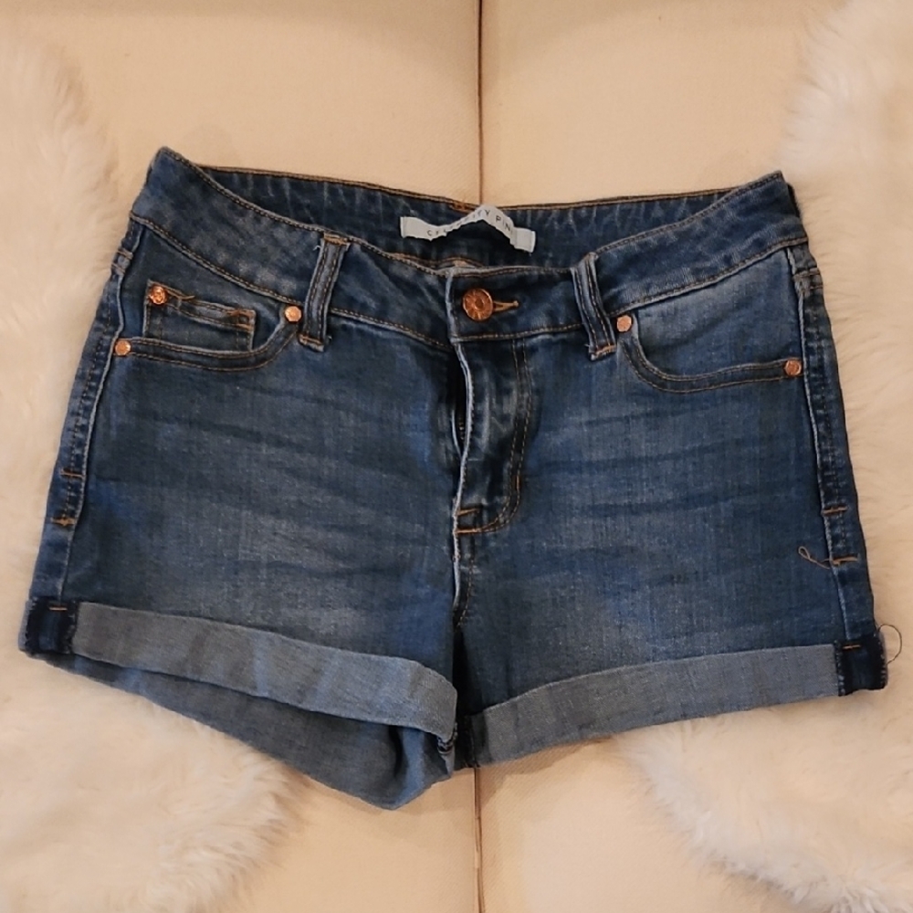 Celebrity Pink Dark Blue Jean Shorts